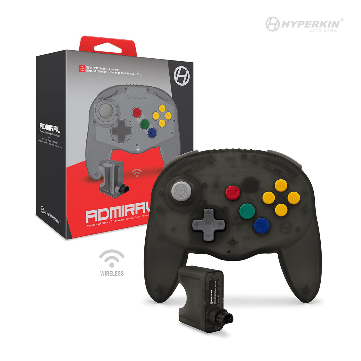 Hyperkin Admiral Premium BT Controller - Nintendo 64 / Nintendo Switch ...