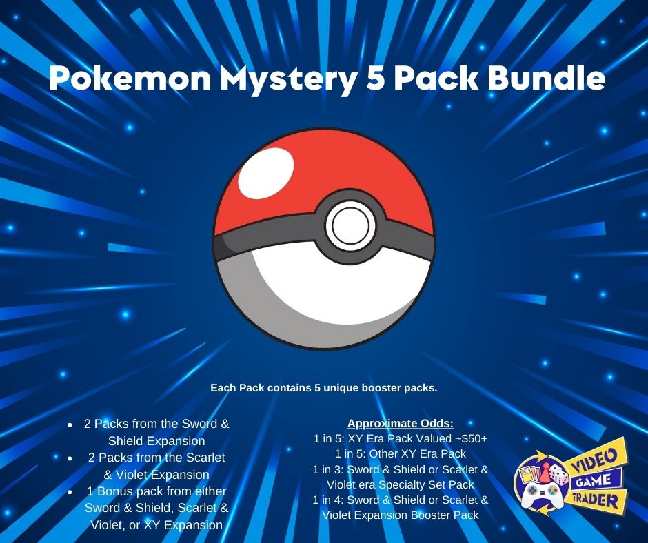 Pokemon TCG: Mystery Pack Bundle - XY Edition - 5 Unique Packs  Video Game  Trader LLC