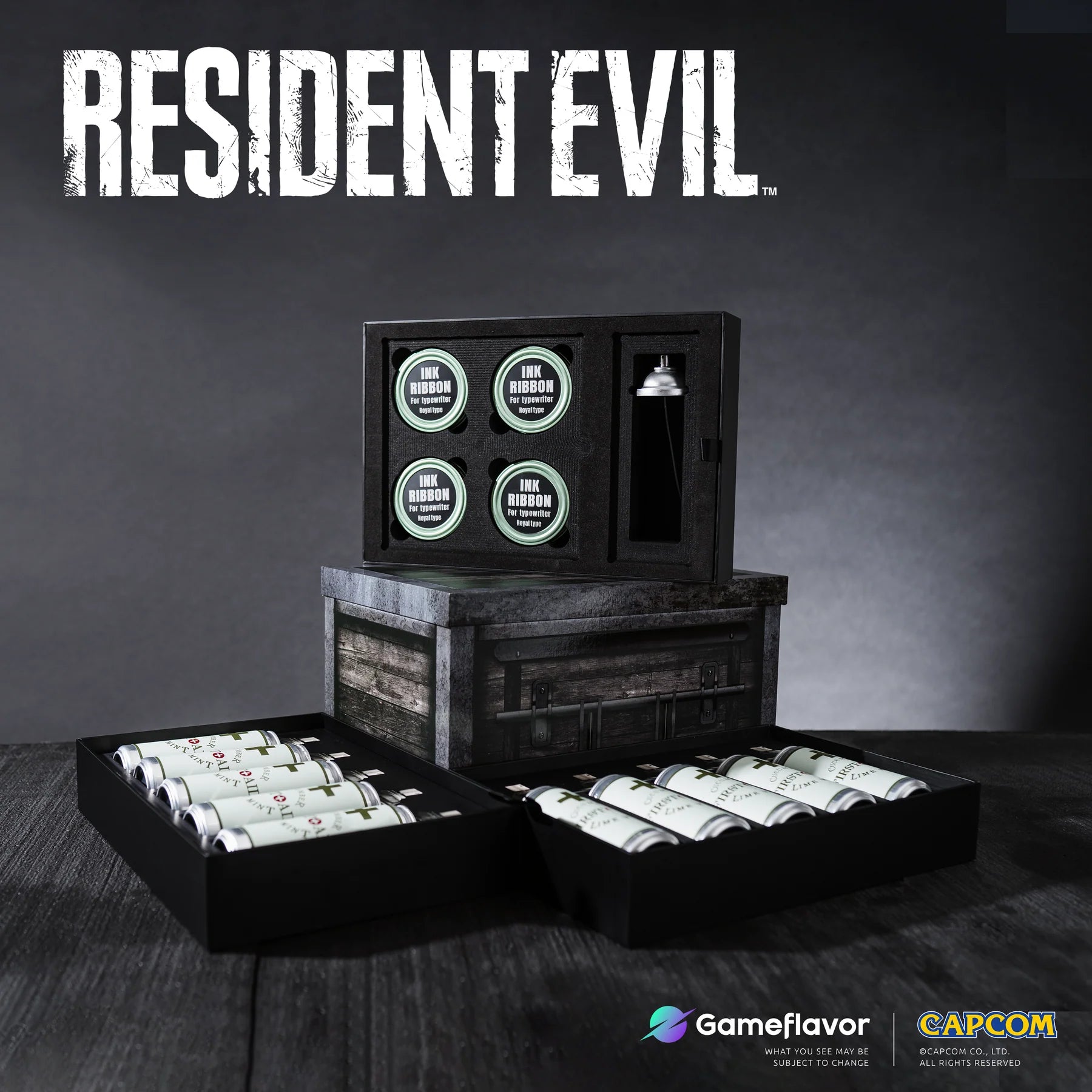 Resident Evil First Aid Drink Collector’s Box by GameFlavor