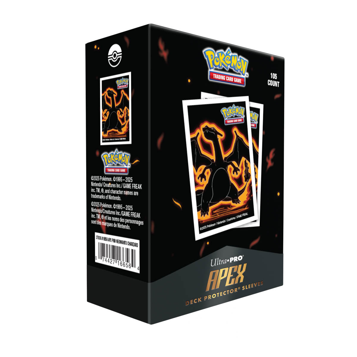 Apex Deck Protector Sleeves: Pokemon Neon Kanto- Charizard Apex Deck Protector Sleeves: Pokemon Neon Kanto- Charizard