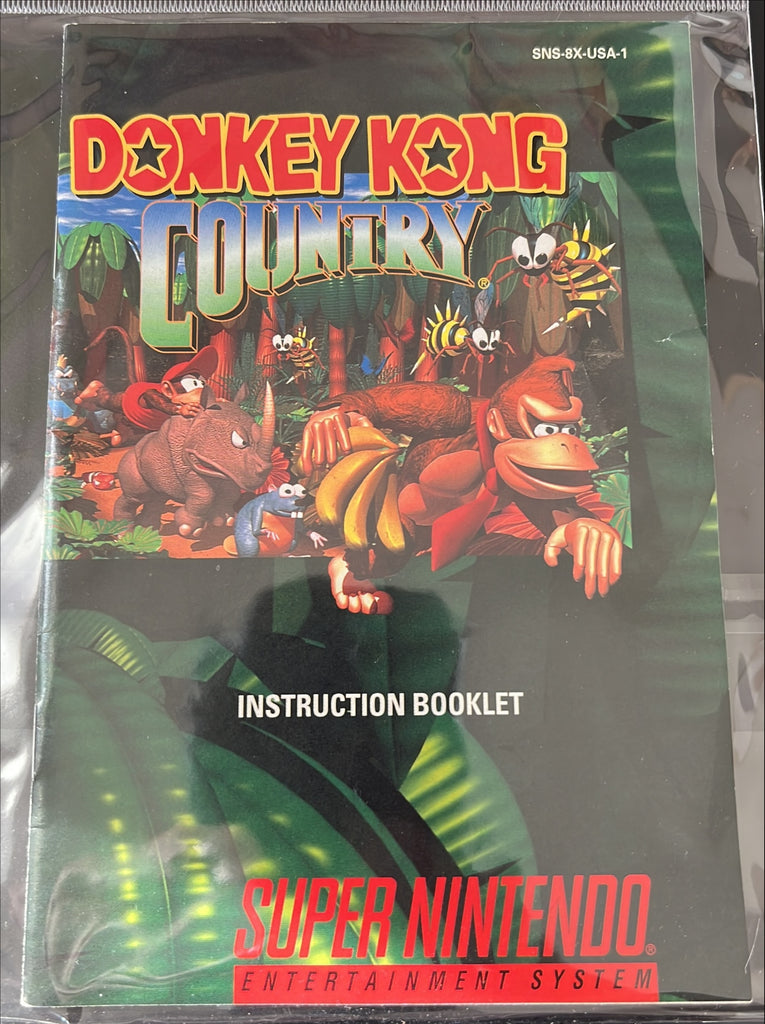 Donkey Kong Country - Super Nintendo - ORIGINAL MANUAL ONLY [NO GAME]