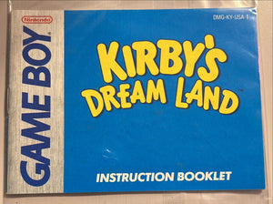 Kirby's Dream Land - Nintendo GameBoy ORIGINAL MANUAL - NO GAME