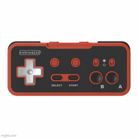 Retro-Bit Origin8 2.4 GHz Wireless Controller for NES, Switch, and USB Enabled Devices - Red/Black Grey - New