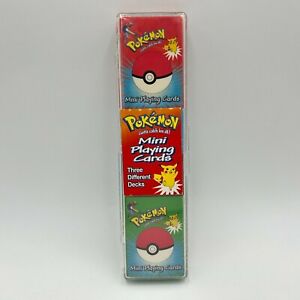 Vintage Pokemon Mini Playing Cards - 3 Decks (1999) - New