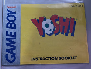 Yoshi - Nintenod GameBoy ORIGINAL MANUAL - NO GAME