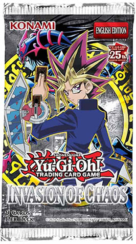invasion of chaos booster box Yu-Gi-Oh! Invasion of Chaos (25th Anniversary) -- Booster Pack (9 Card –  Video Game Trader LLC