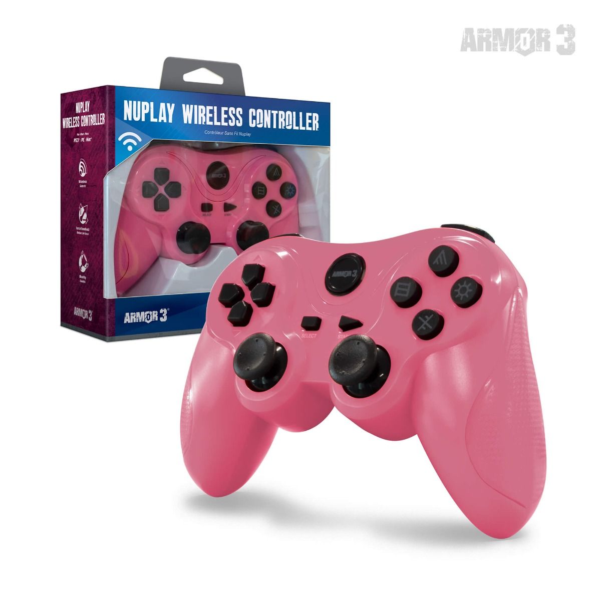 NuPlay PS3 Wireless Game Controller (Pink) for Playstation 3