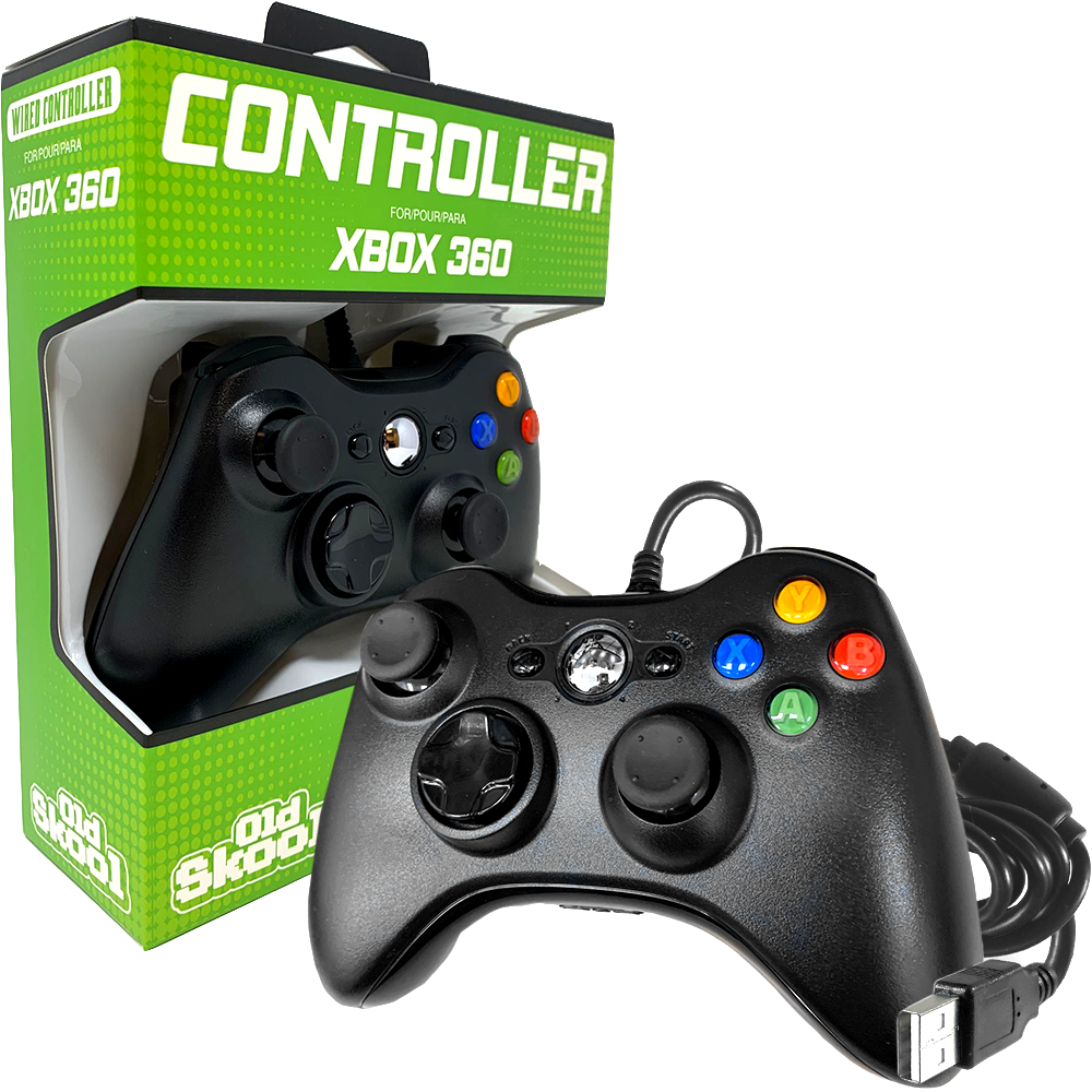 Black Web Controller Xbox 360 Controller Wired Black